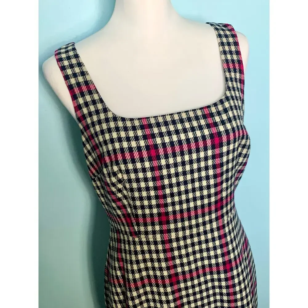NWT J.Crew Scoopneck Fit Flare Dress in Herringbone Twill Size 4